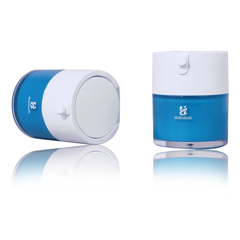 HS-036 Blue 30G 1oz Plastic Acrylic Cosmetic Jar Cream Containers Plastics Serum Jar For Cosmetics And Skincare